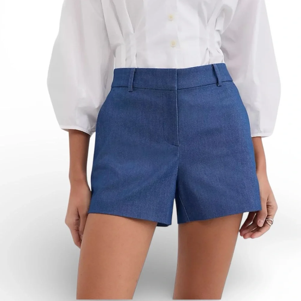 LOFT The Riviera Shorts in Refine Denim High Waist in Blue - Picture 11 of 15